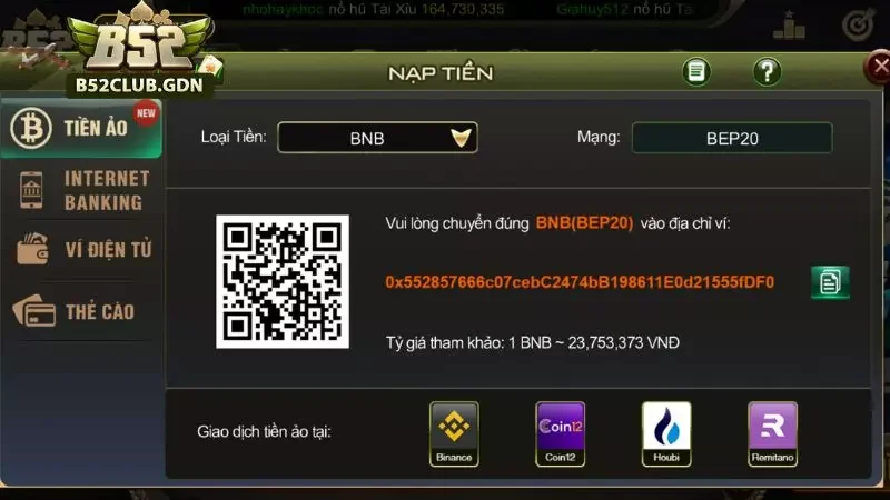 Nạp - rút thần tốc, an toàn, không tốn phí